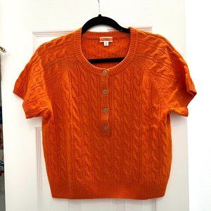 Womens Jcrew Cashmere Short Sleeve Sweater Medium